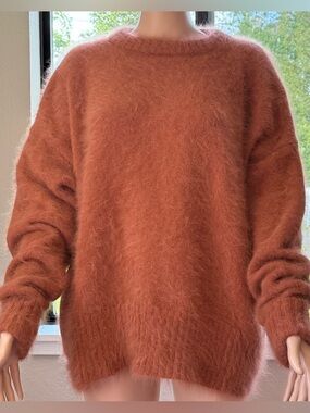 G label by GOOP oversized angora crew sweater- NWT- Retails $795